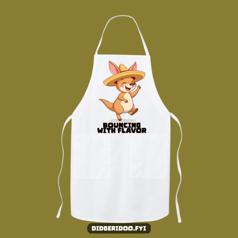 Funny Kangaroo Sombrero Apron: Bouncing Joyful Chef, Hilarious Gift
