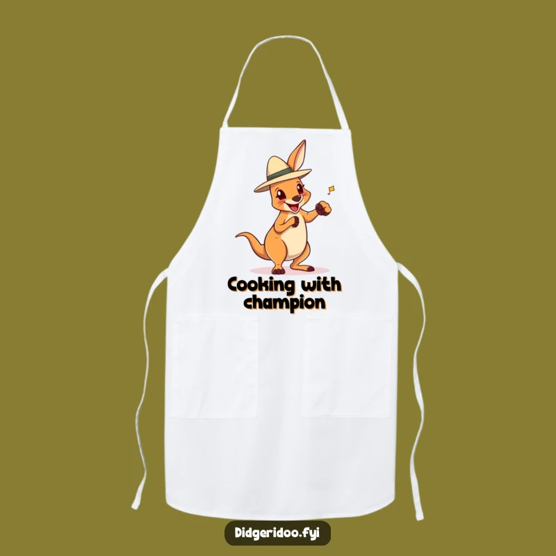 Funny Boxing Kangaroo Apron: Akubra Outback Fun, Perfect Humorous Gift