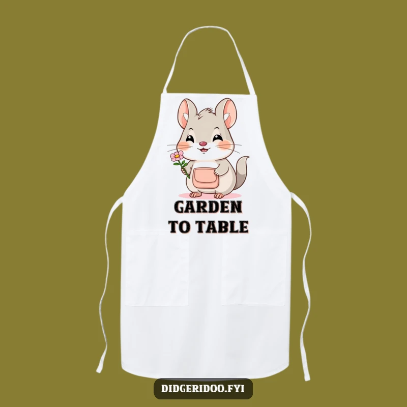 Funny Bilby Flower Apron: Cook with Kindness with this Sweet Marsupial Design