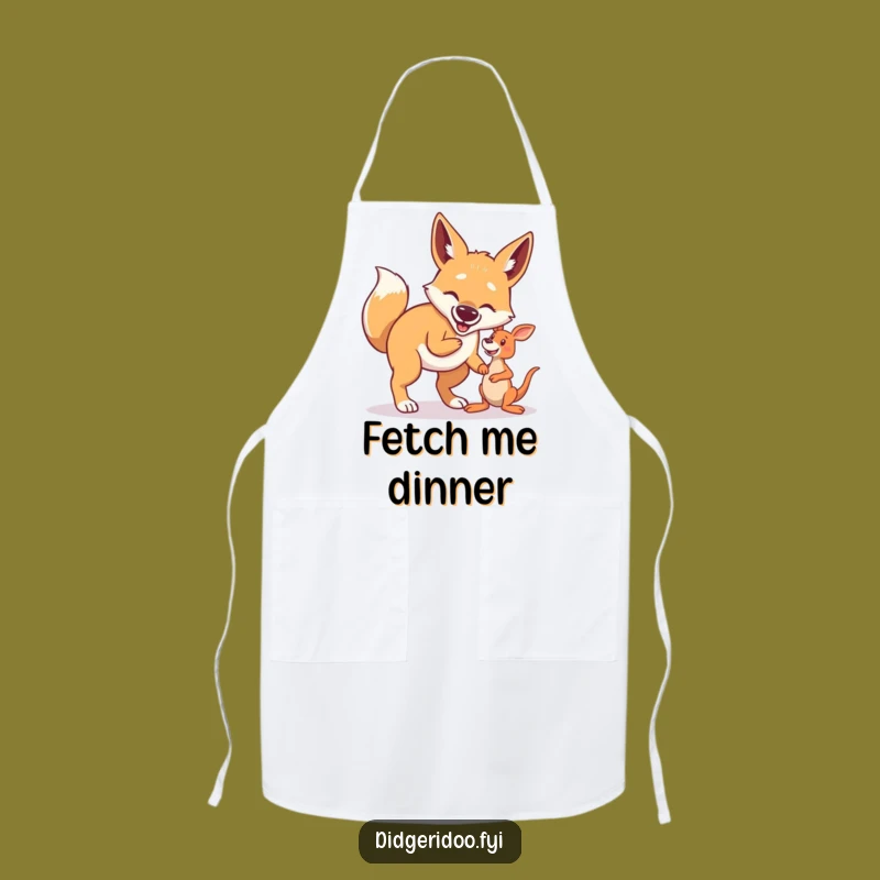 Funny Dingo Fetch Apron: Kitchen Chef Dingo Playful Cooking Gift