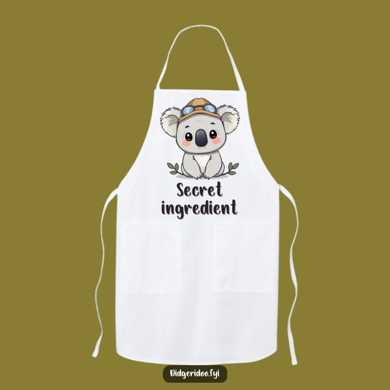Funny Koala Detective Apron - Solve Culinary Mysteries with Style!
