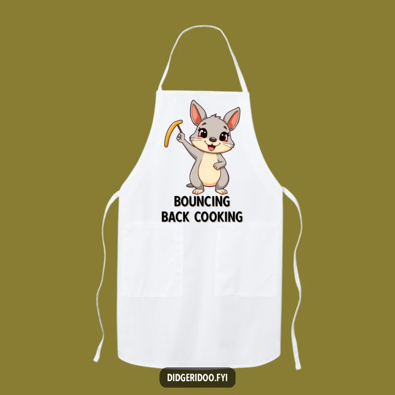 Funny Wallaby Boomerang Apron: Cheerful Aussie Chef Gift