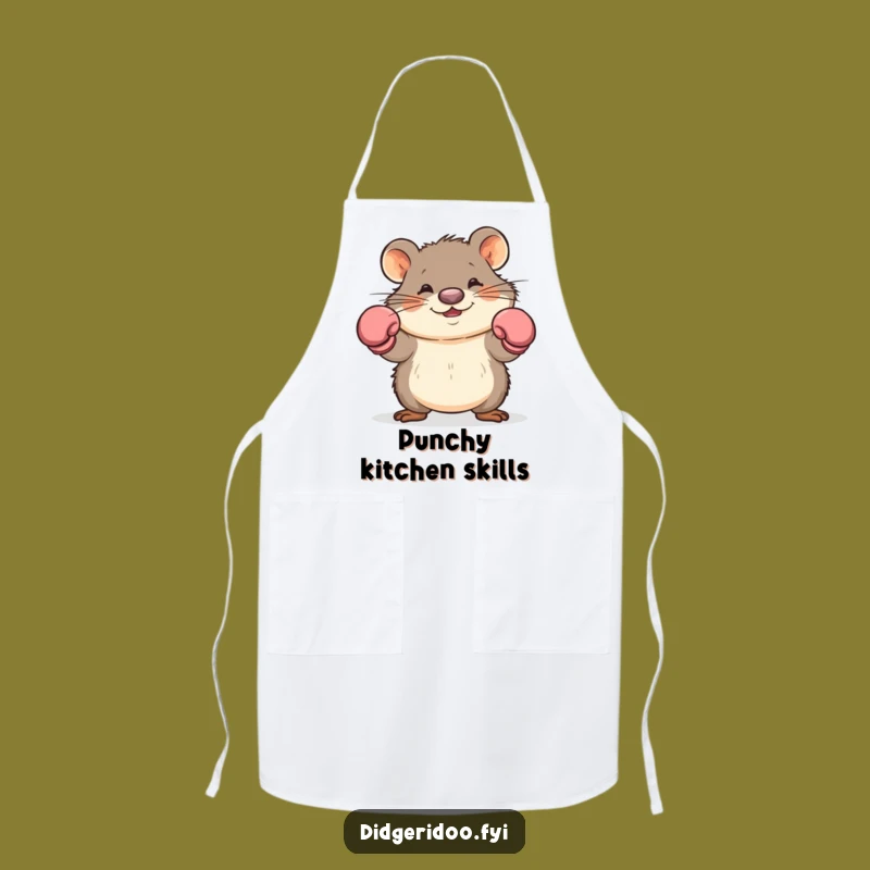 Funny Wombat Boxer Apron: Hilarious Kitchen Dodging Gift