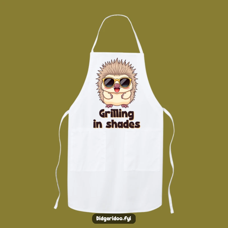 Funny Echidna Sunglasses Apron: Cook in Cool Style, Hilarious Aussie Chef, Perfect Funny Gift!