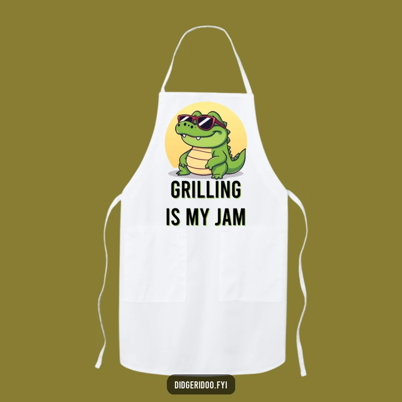 Funny Crocodile Apron: Grill with Cool Confidence This Summer!