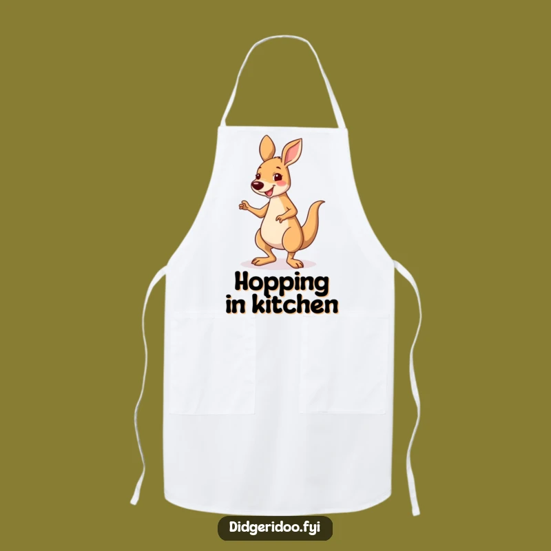 Funny Kangaroo Jig Apron - Smiling Chef's Wear for Joyful Cooks