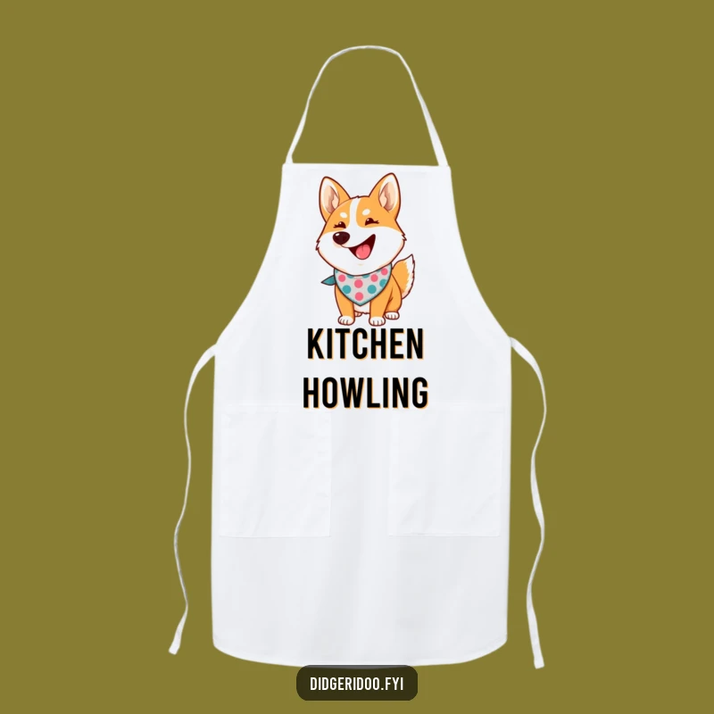 Funny Dingo Howling Apron: Proud Kitchen Rebel Gift
