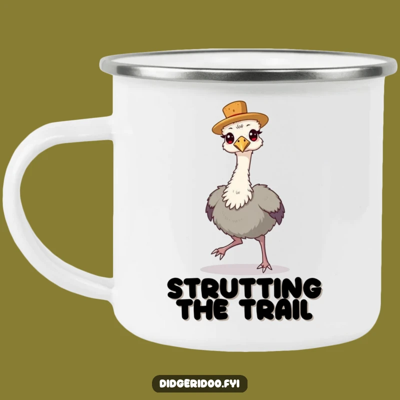 Funny Emu Cork Hat Camping Mug - Adventure with Aussie Pride, Perfect Gift