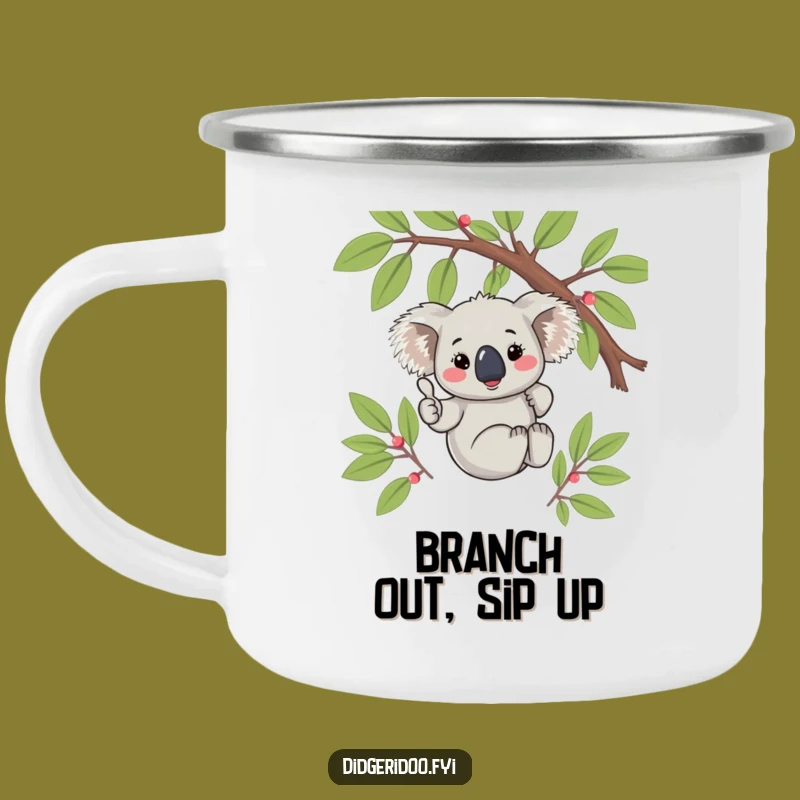 Funny Koala Thumbs Up Camping Mug: Cute Aussie Adventure, Perfect Gift