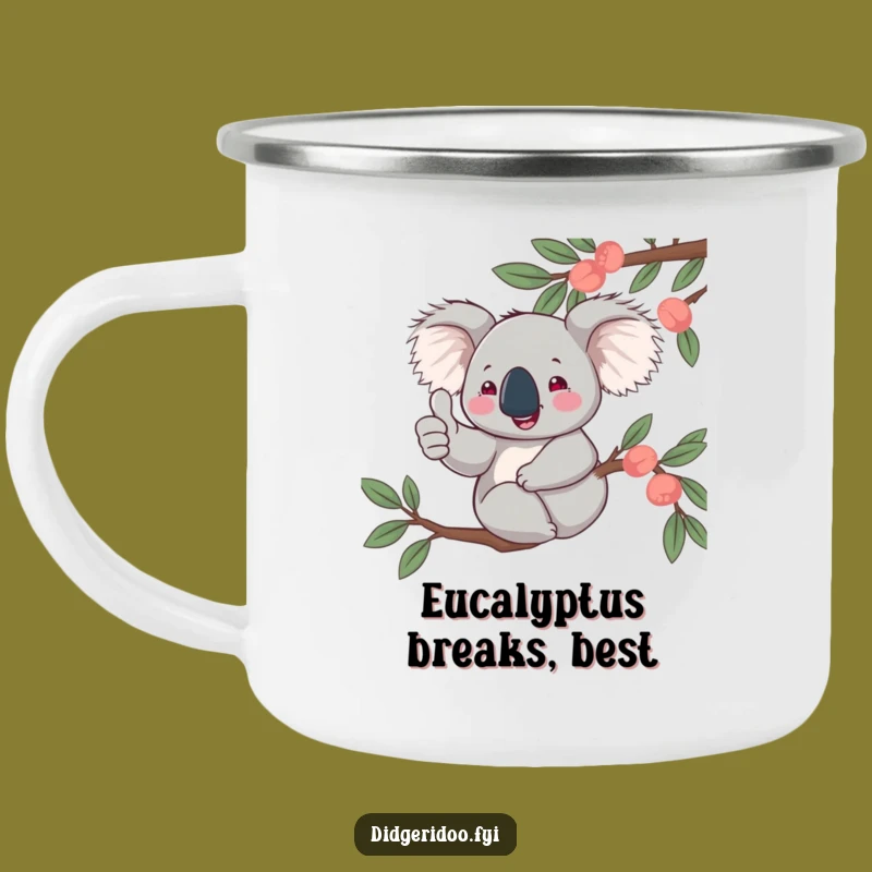 Funny Koala Thumbs Up Camping Mug: Jovial Outdoorsy Character Gift