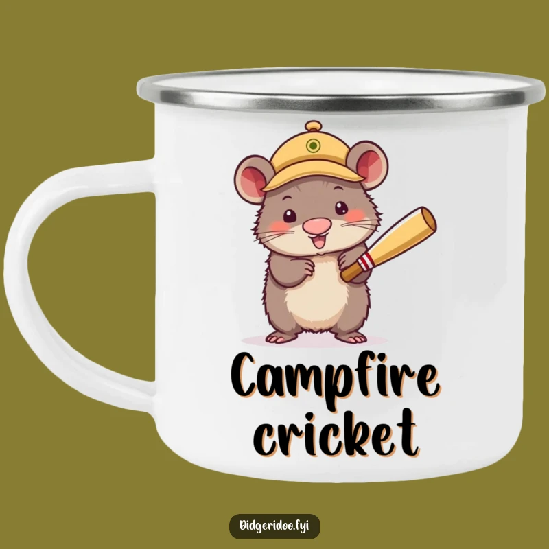 Funny Wombat Cricket Camping Mug - Outdoor Sports Fun, Trail Companion, Perfect Funny Gift!