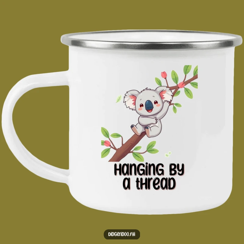 Funny Koala Dangling Camping Mug: Sip Serenity on Your Adventures