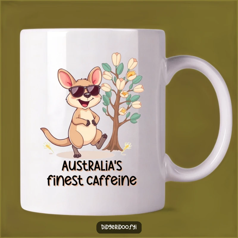 Funny Wallaby Sunglasses Mug: Joyful Aussie Animal Gift for Him or Her