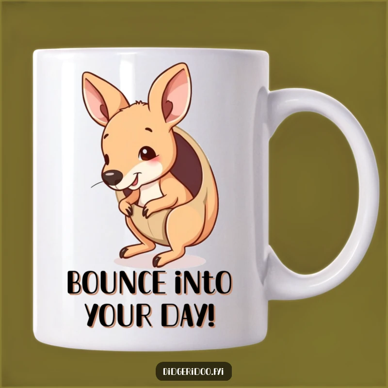 Funny Kangaroo Joey Pouch Mug: Start Your Day with Hilarious Energetic Joy