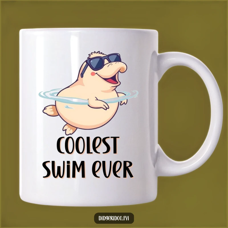 Funny Platypus Swim Mug: Dive into Humor with Hilarious Aquatic Style