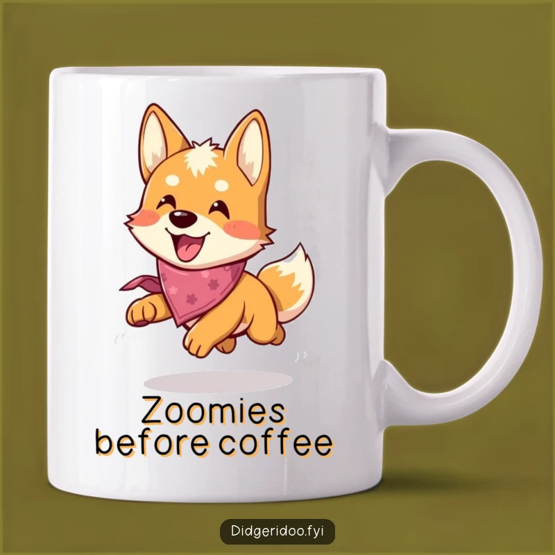 Funny Dingo Chase Mug: A Playful Pup's Happy Adventure Gift Idea