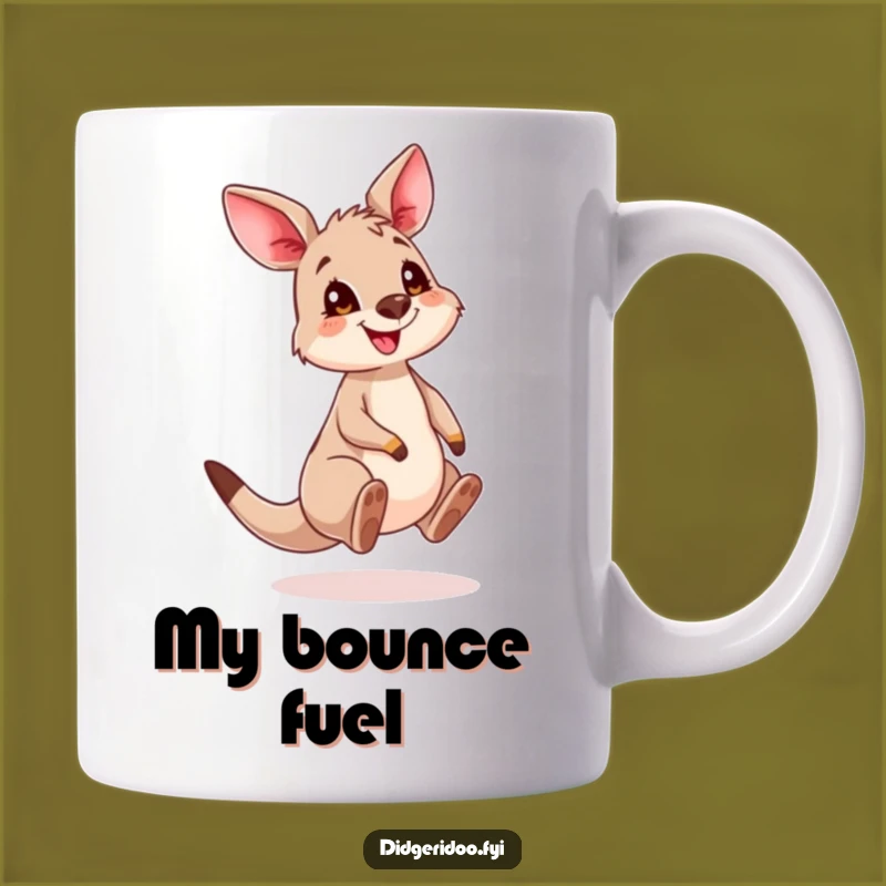 Funny Kangaroo Cub Bouncing Mug: Adorable Playful Baby Animal Gift