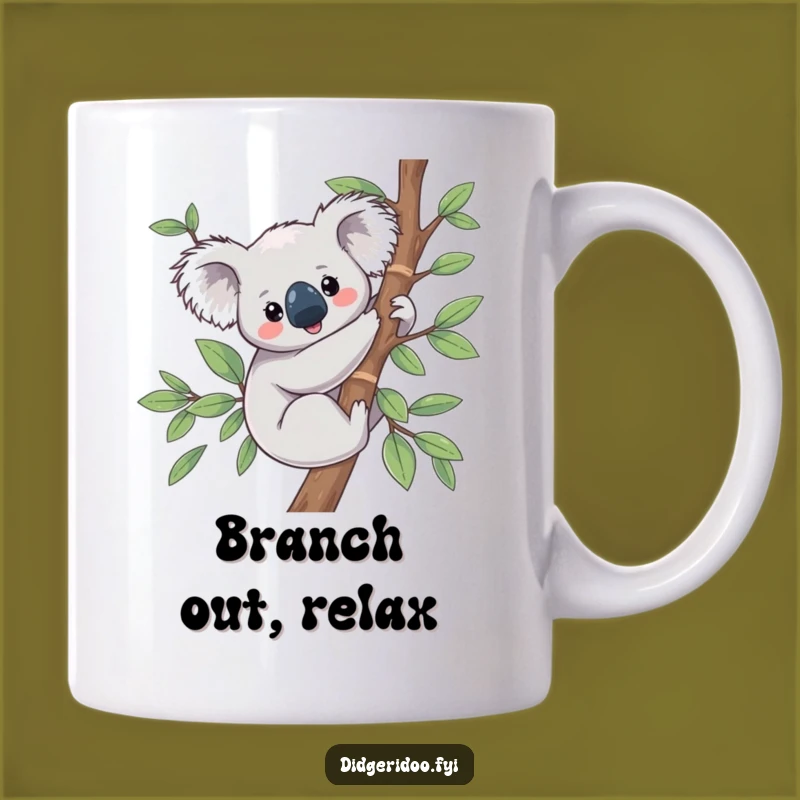 Funny Koala Eucalyptus Mug: Content Critter Coffee Cup Gift