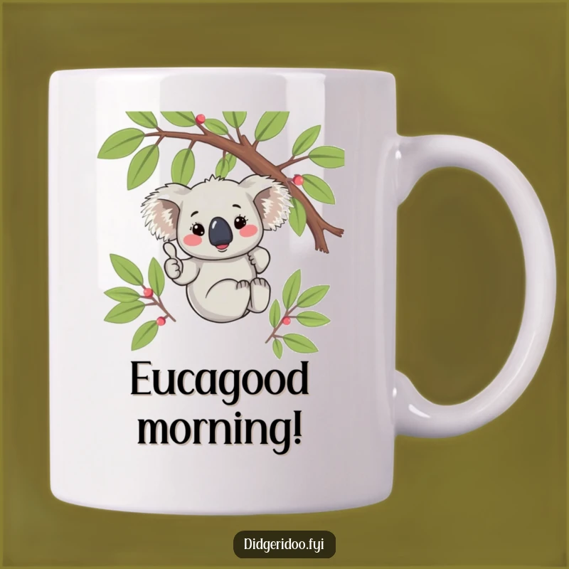 Funny Koala Thumbs Up Mug: Cute & Shy Aussie Charm, Perfect Gift