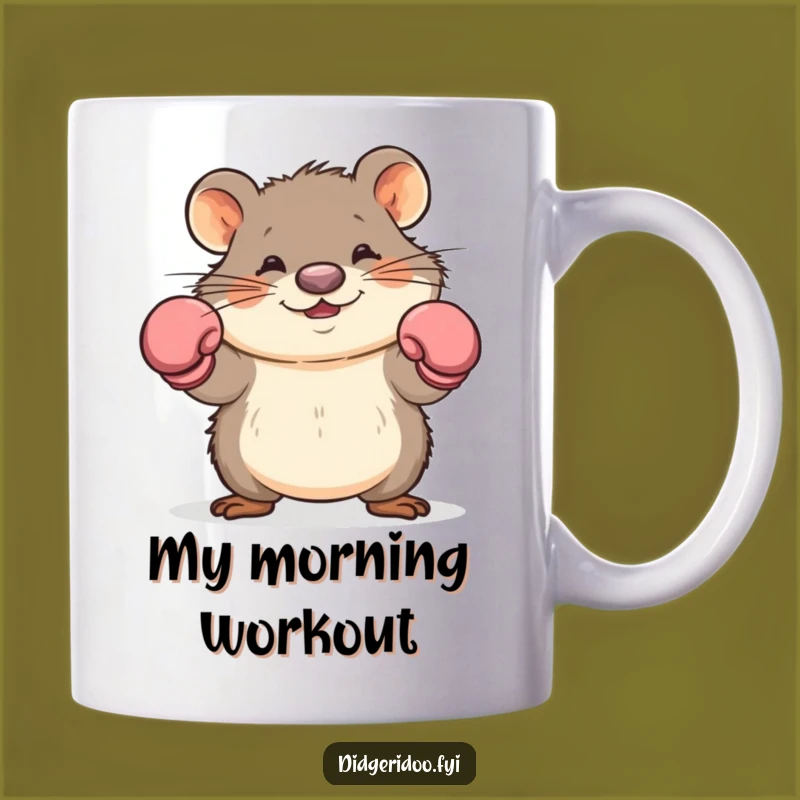 Funny Wombat Boxer Mug: Dodging Punny Gift for Boxing Fans