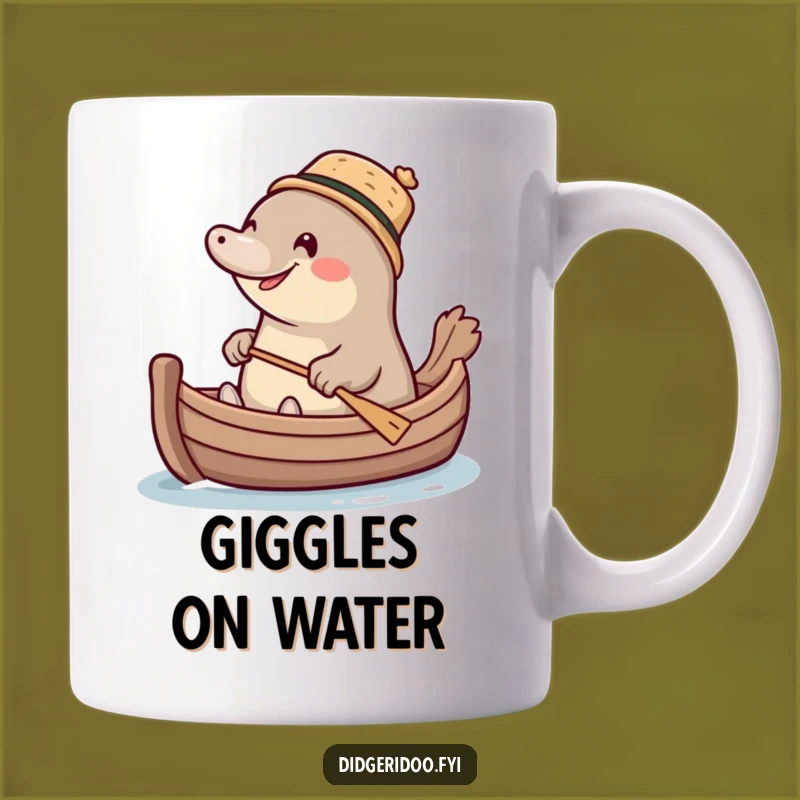 Funny Platypus Boat Mug: Cork Hat Paddler, Hilarious Aussie Animal Gift