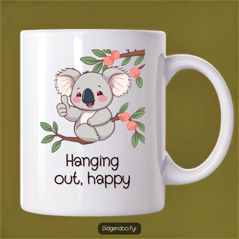 Funny Koala Thumbs Up Mug: Jovial Character Gift for Eucalyptus Lovers