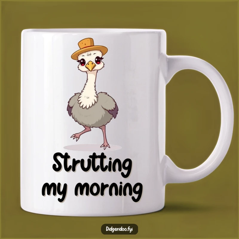 Funny Emu Cork Hat Mug - Proud Aussie Strutter, Perfect Funny Gift