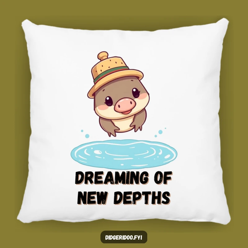 Funny Platypus Cork Hat Pillow: Cozy Up with Adventure and Charm