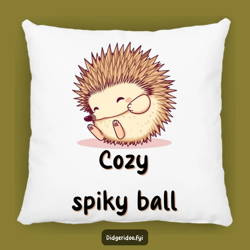 Funny Echidna Rolling Pillow: Cozy Spiky Ball Animal Cushion, Humorous Gift