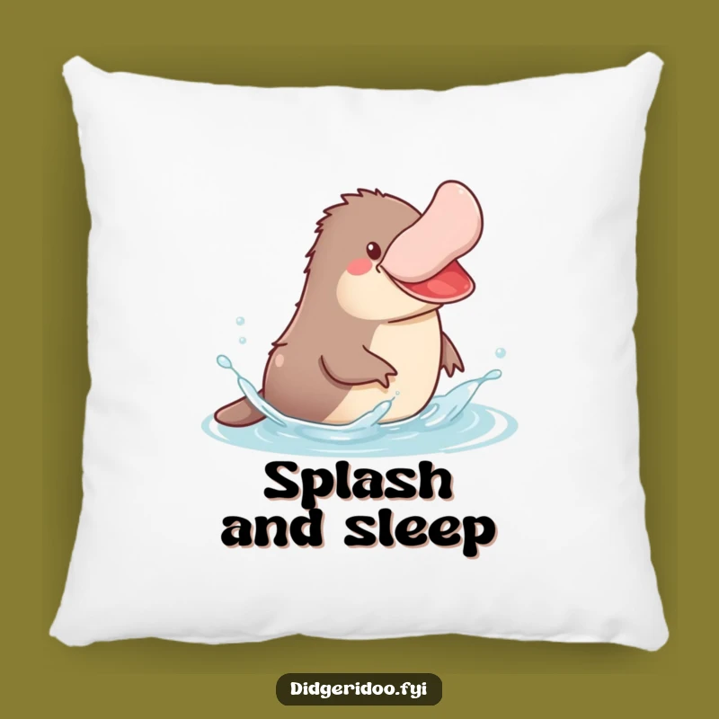 Funny Platypus Splash Pillow: Soft Jovial Water Animal Comfort Gift