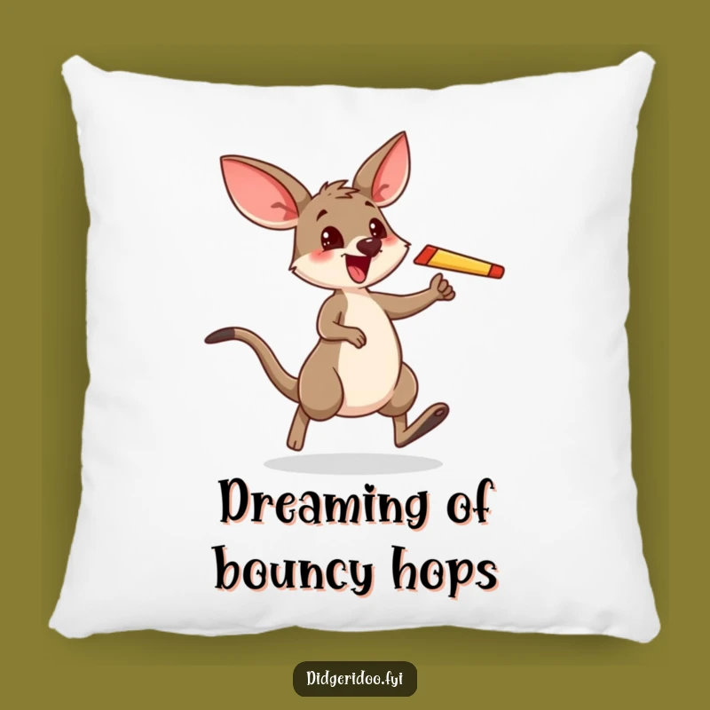 Funny Wallaby Boomerang Hop Pillow: Cuddly Comfort with Aussie Humor