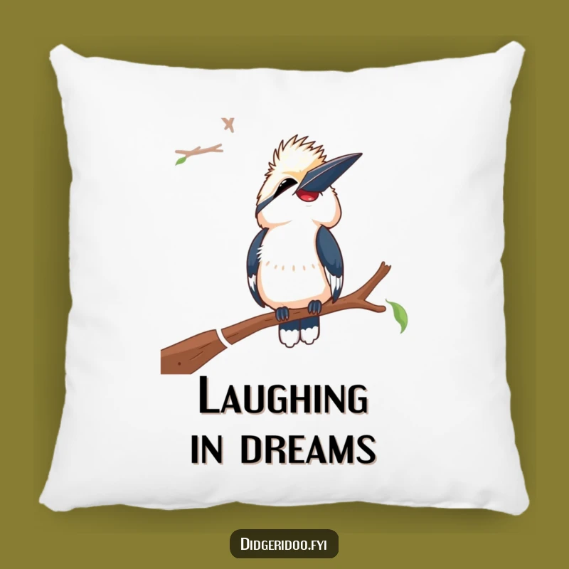 Funny Laughing Kookaburra Pillow: Cozy Comedy Comfort, Perfect Gift