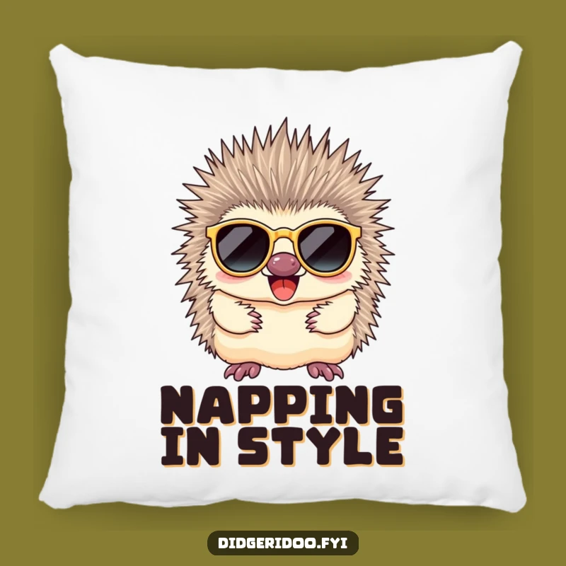 Funny Echidna Sunglasses Pillow: Comfy Coolness, Hilarious Aussie Touch, Perfect Funny Gift!