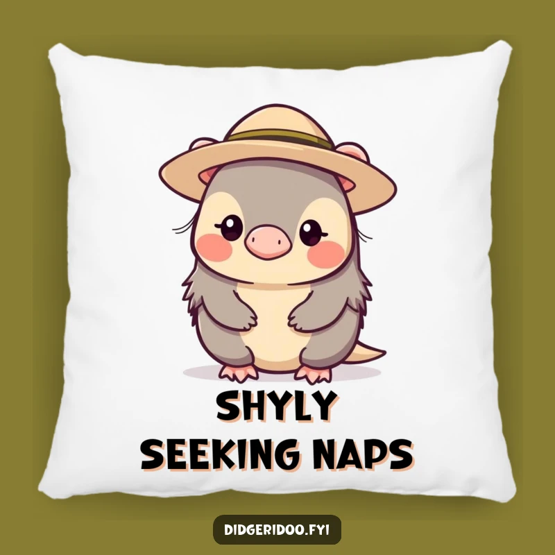 Funny Platypus Hat Pillow: Shy Character Comfort for Cozy Spaces