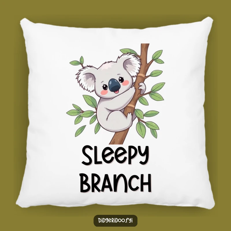 Funny Koala Eucalyptus Pillow: Soft Content Critter Comfort Gift