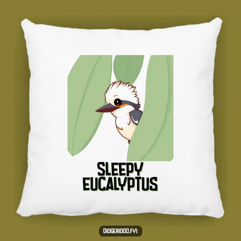 Funny Kookaburra Pillow - Cozy Eucalyptus Bird Accent Pillow Gift