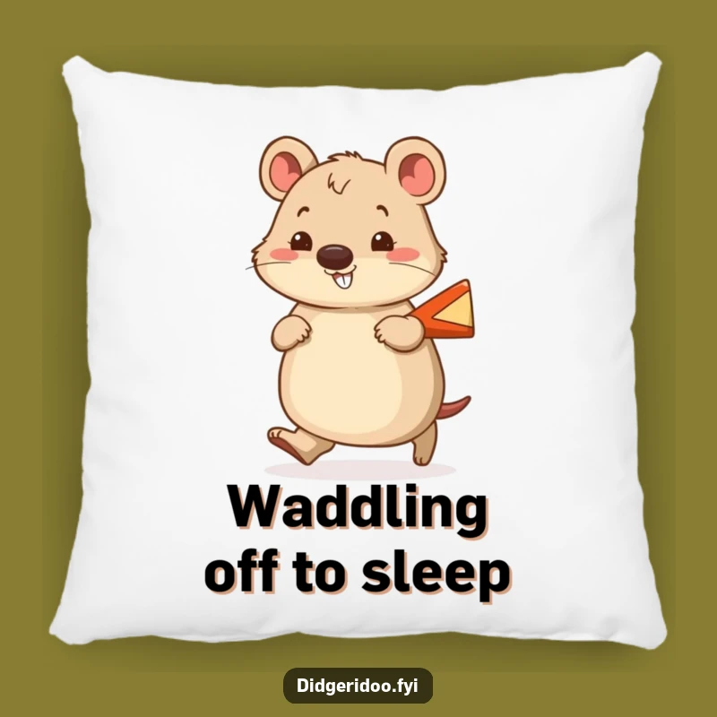 Funny Wombat Boomerang Pillow: Cozy Comfort with a Cheerful Twist