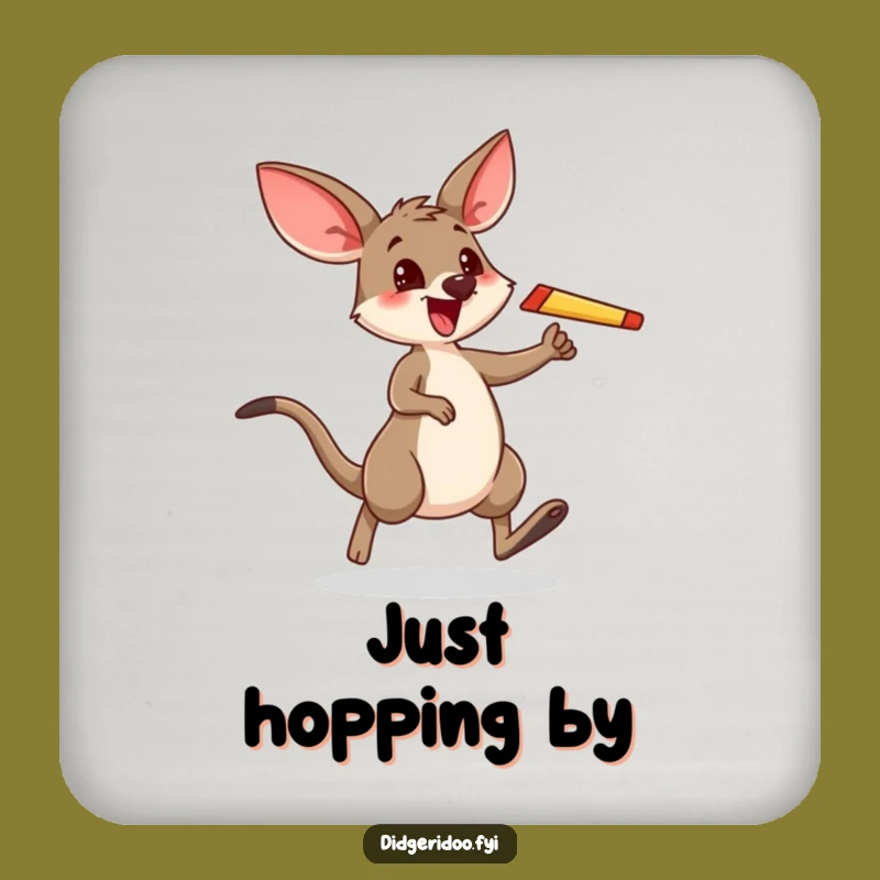 Funny Wallaby Boomerang Hop Coaster: Protect Surfaces with Aussie Fun