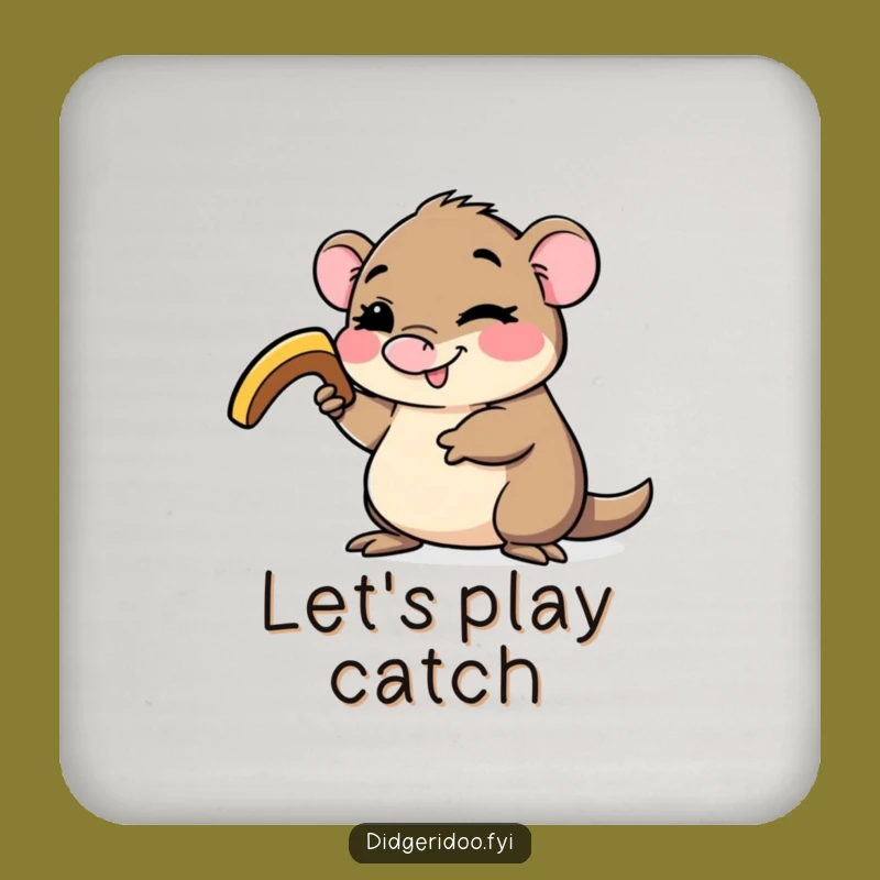 Funny Platypus Boomerang Coaster - Winking Critter Set for Quirky Tables