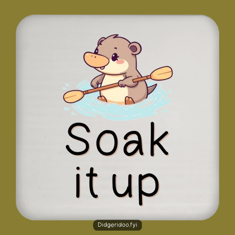 Funny Platypus Paddling Coaster: Protect Surfaces with Determined Style