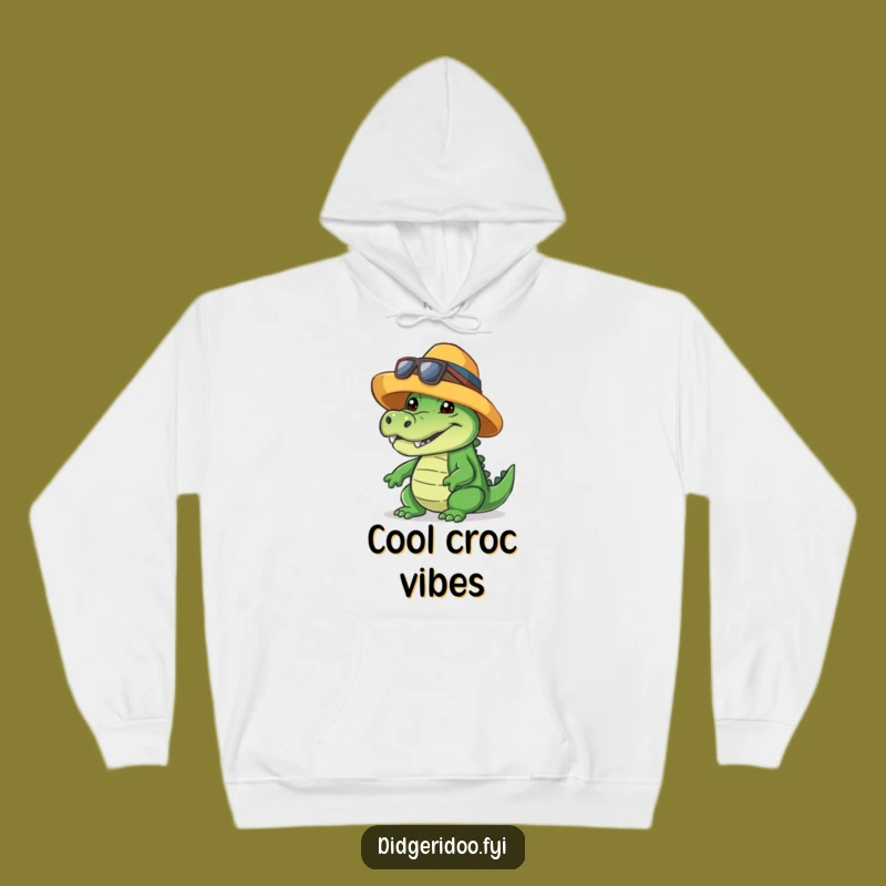 Funny Crocodile Hoodie: Cool Hat Grin, Cozy Style, Great Funny Gift!
