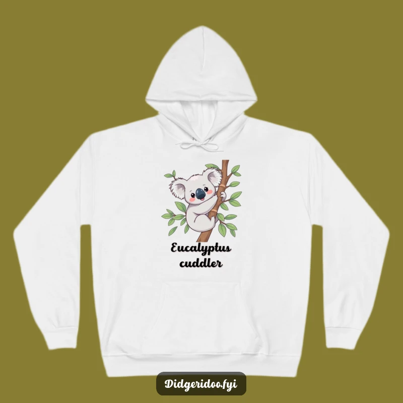 Funny Koala Eucalyptus Hoodie: Cozy Contented Critter Comfort Gift