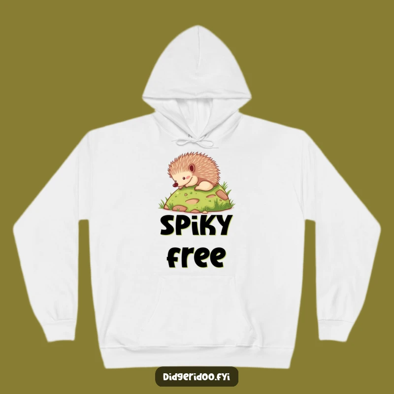 Funny Echidna Rolling Hoodie - Cozy & Playful Animal Apparel