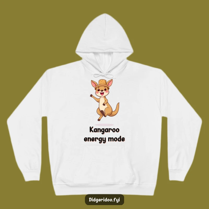 Funny Kangaroo Cork Hat Hoodie - Cozy Aussie Jumper Design for Warm Adventures
