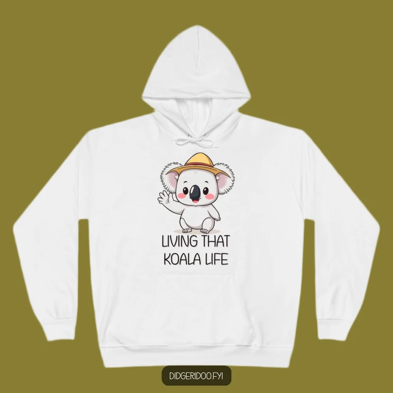 Funny Koala Akubra Wave Hoodie: Stay Cozy with Hilarious Australian Comfort