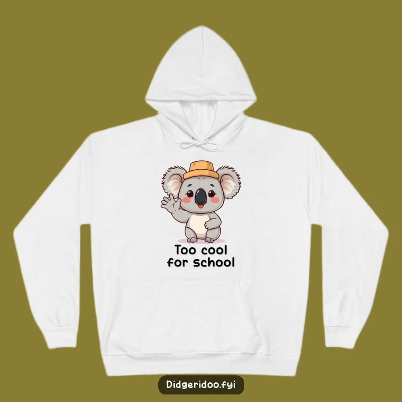 Funny Koala Cork Hat Hoodie: Cozy Aussie Wave Sweatshirt, Ideal Humorous Gift