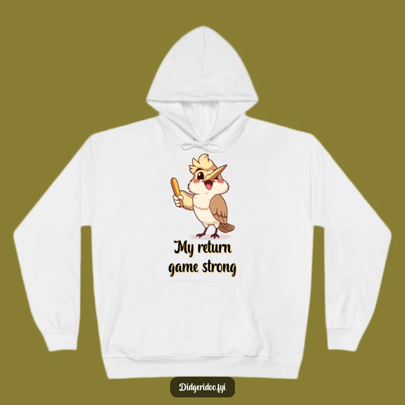 Funny Kookaburra Boomerang Hoodie: Delighted Character Cozy Aussie Wear