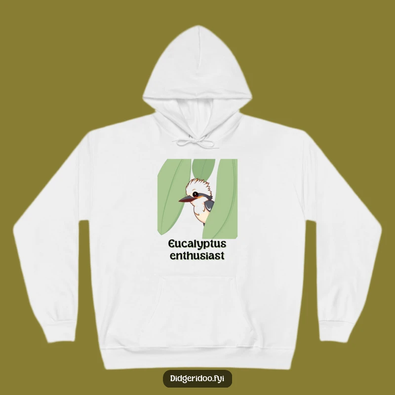 Funny Kookaburra Hoodie - Cozy Eucalyptus Bird Peeking Gift for Humor Lovers