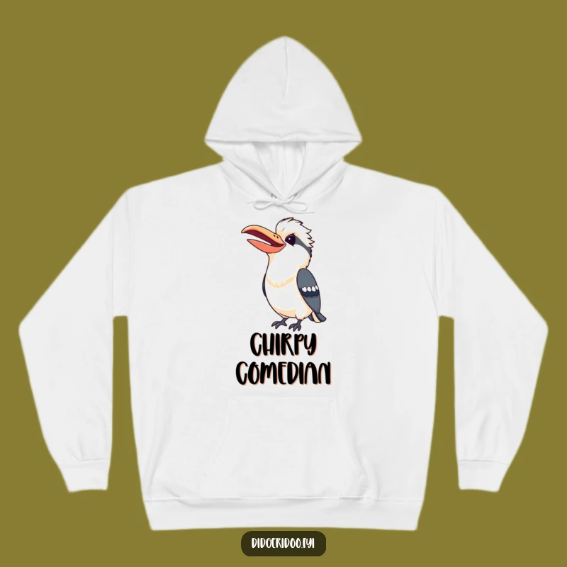 Funny Kookaburra Laugh Hoodie: Cozy Cheerful Bird Comfort Gift