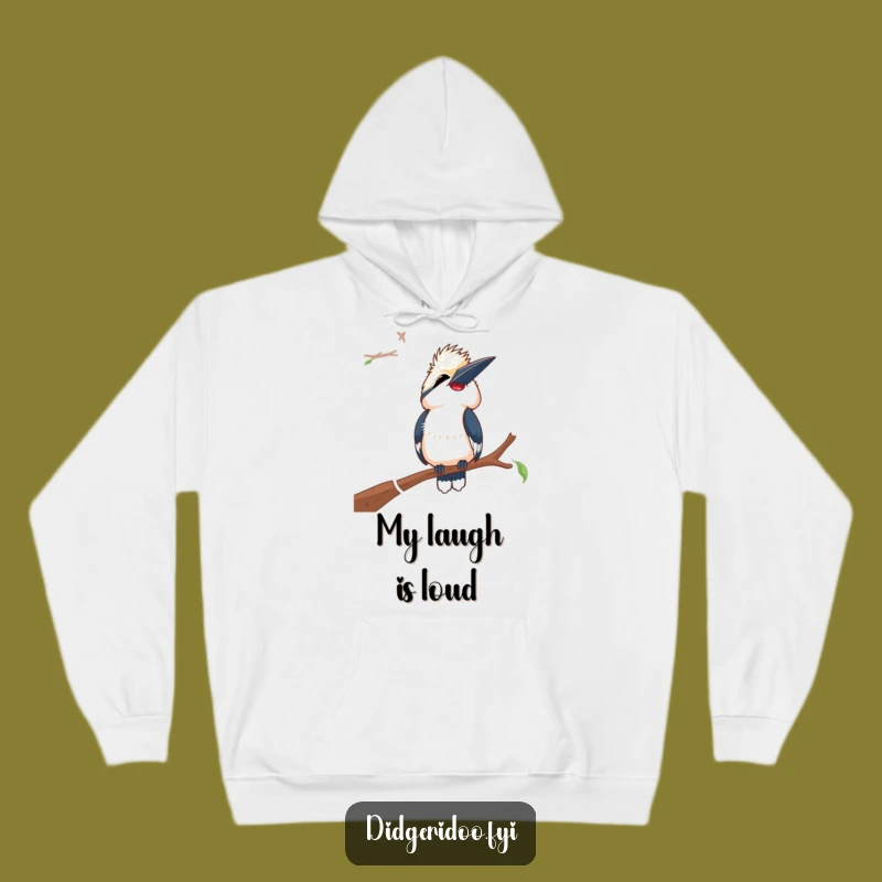 Funny Laughing Kookaburra Hoodie: Cozy Comedy Vibes, Ideal Gift